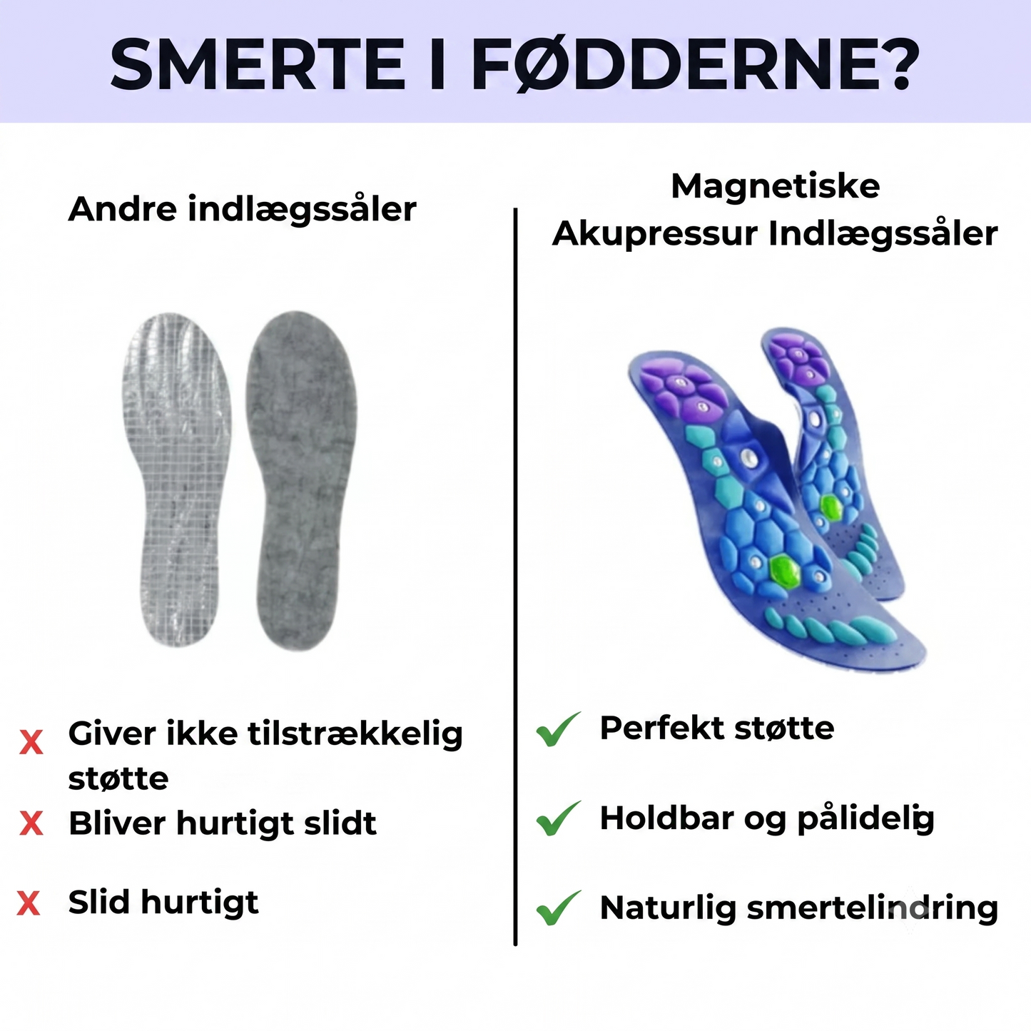Medivital magnetiske akupressur-indlægssåler