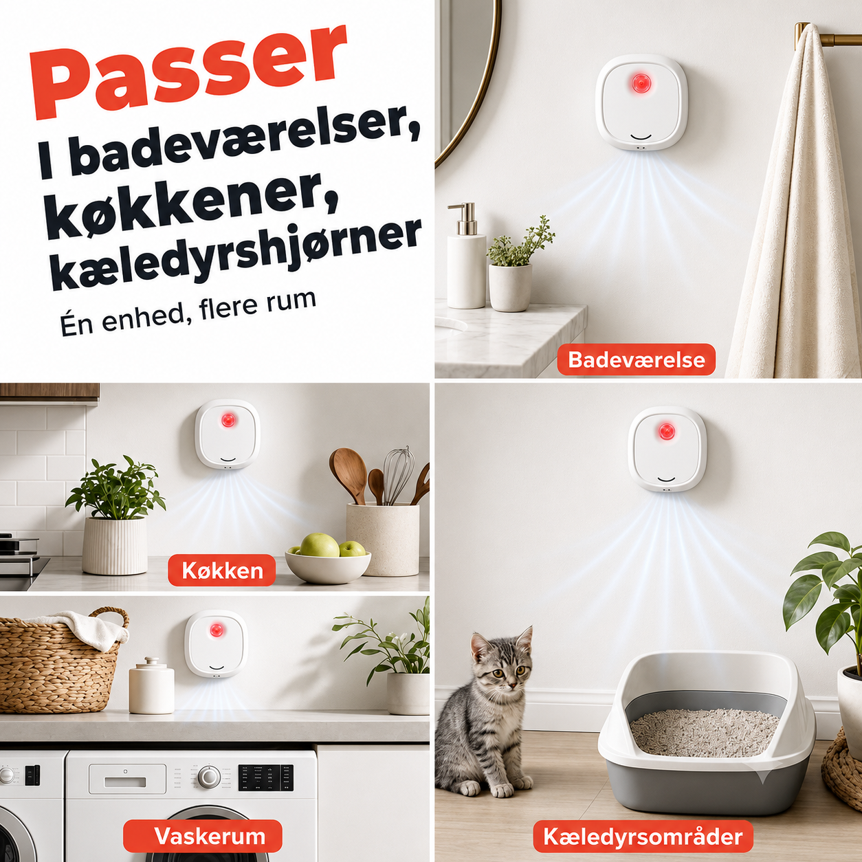 Stille lugtfjerner til kæledyrslugt
