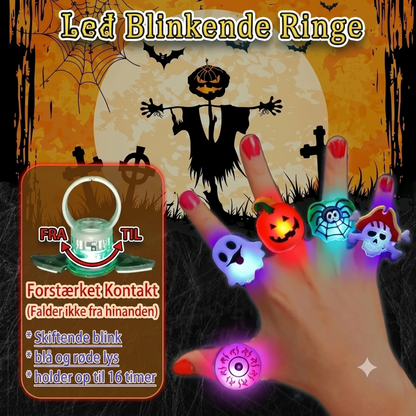 Sæt med 50 Halloween LED-ringe