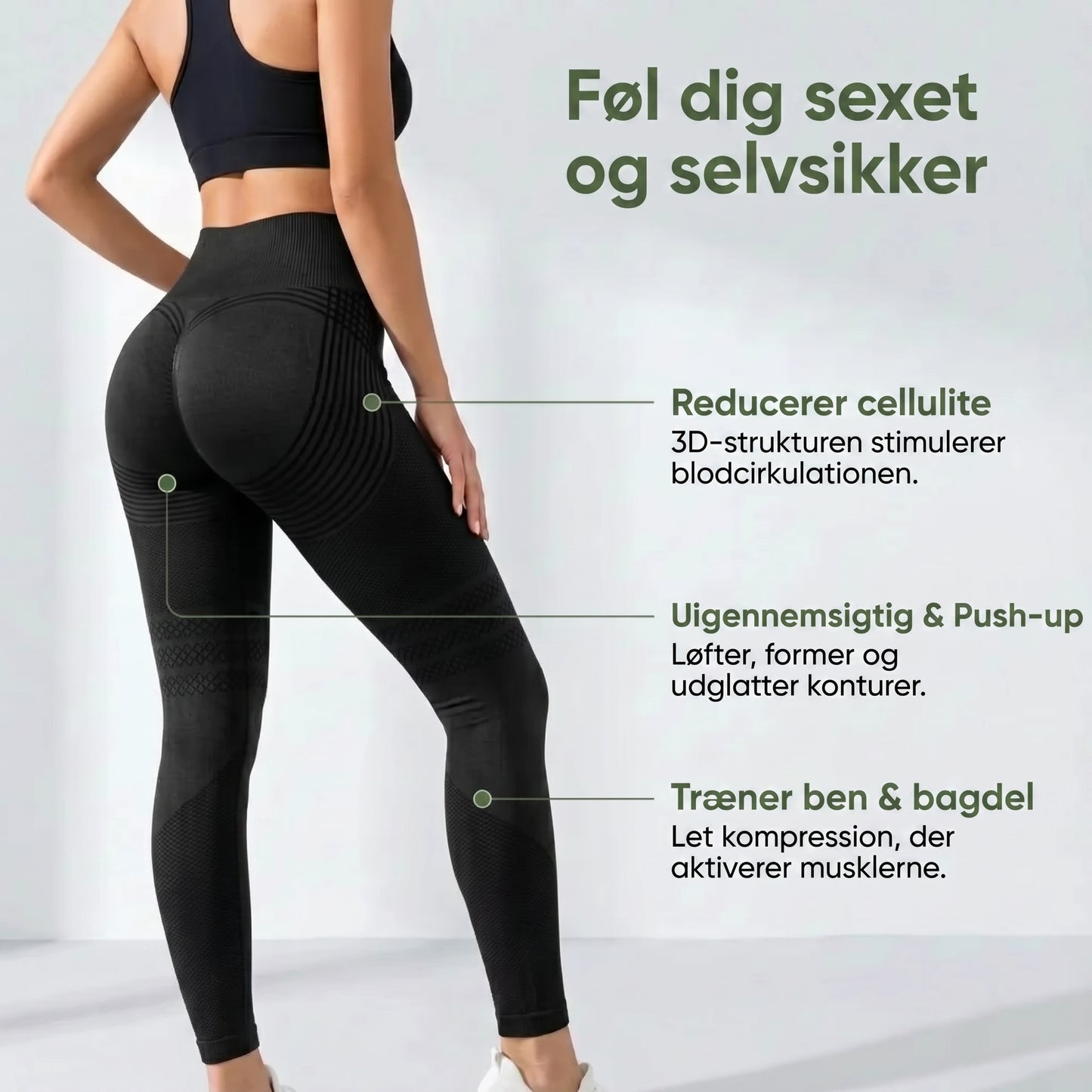 3D Sculpt leggings med formende pasform