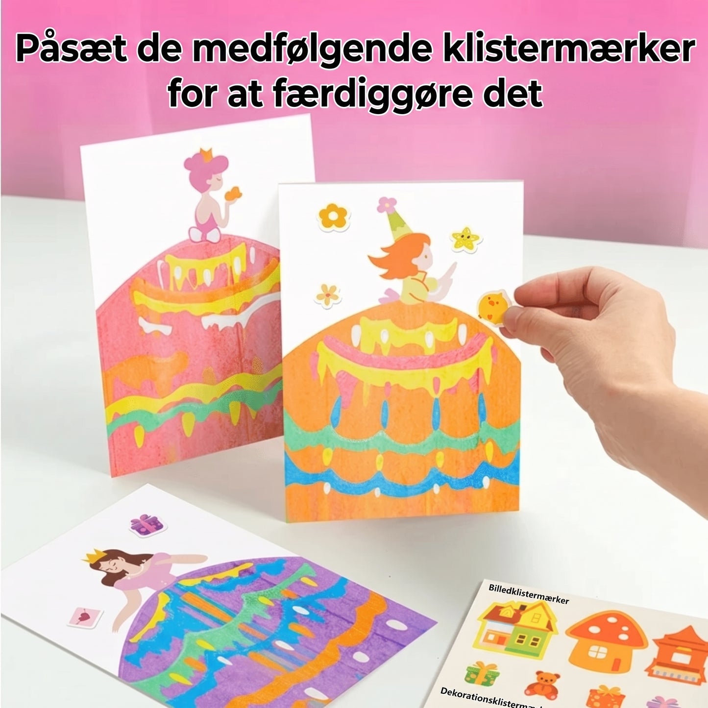 DIY regnbue skrabebilleder sæt med 35 stk.