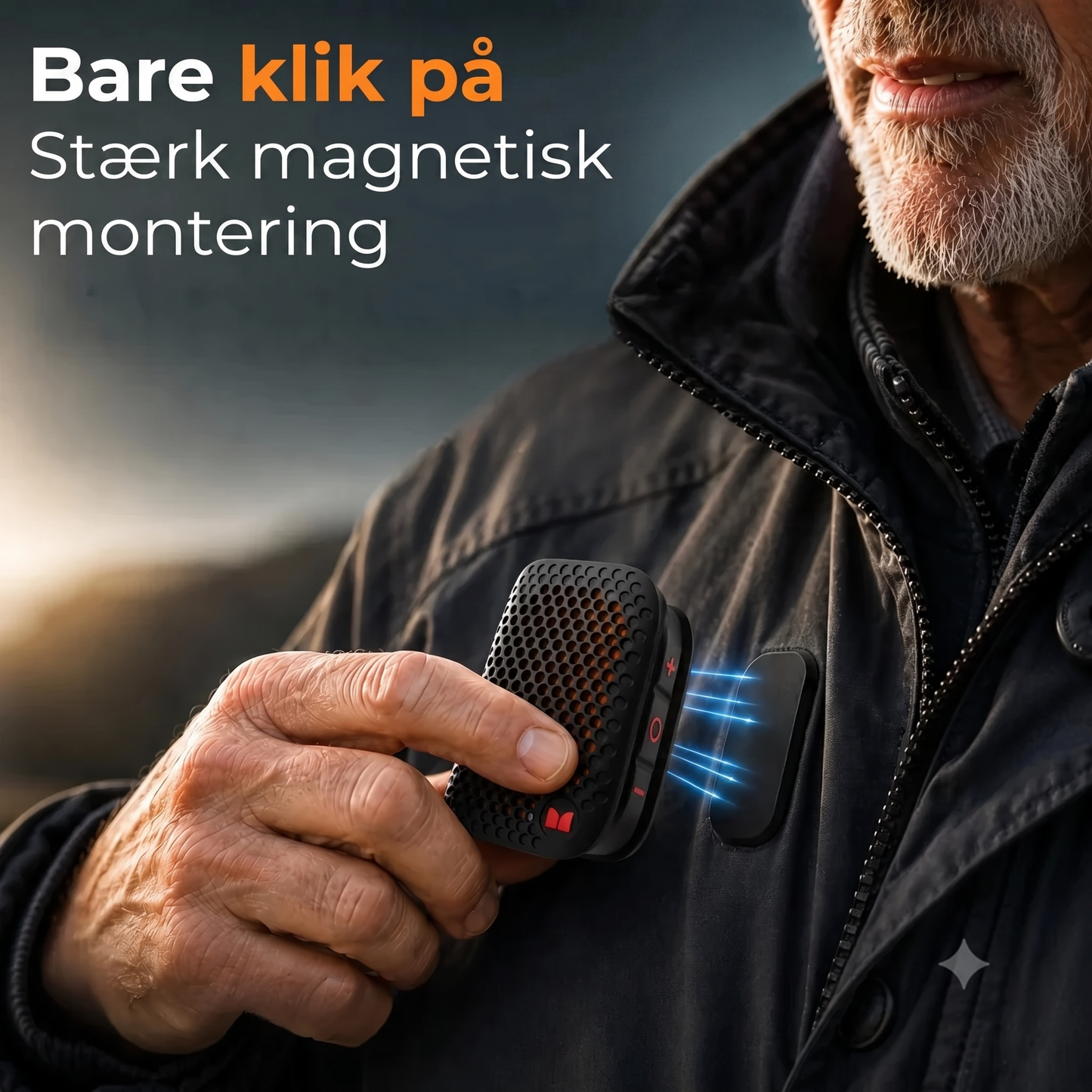 Bluetooth-højtaler med magnetisk klip