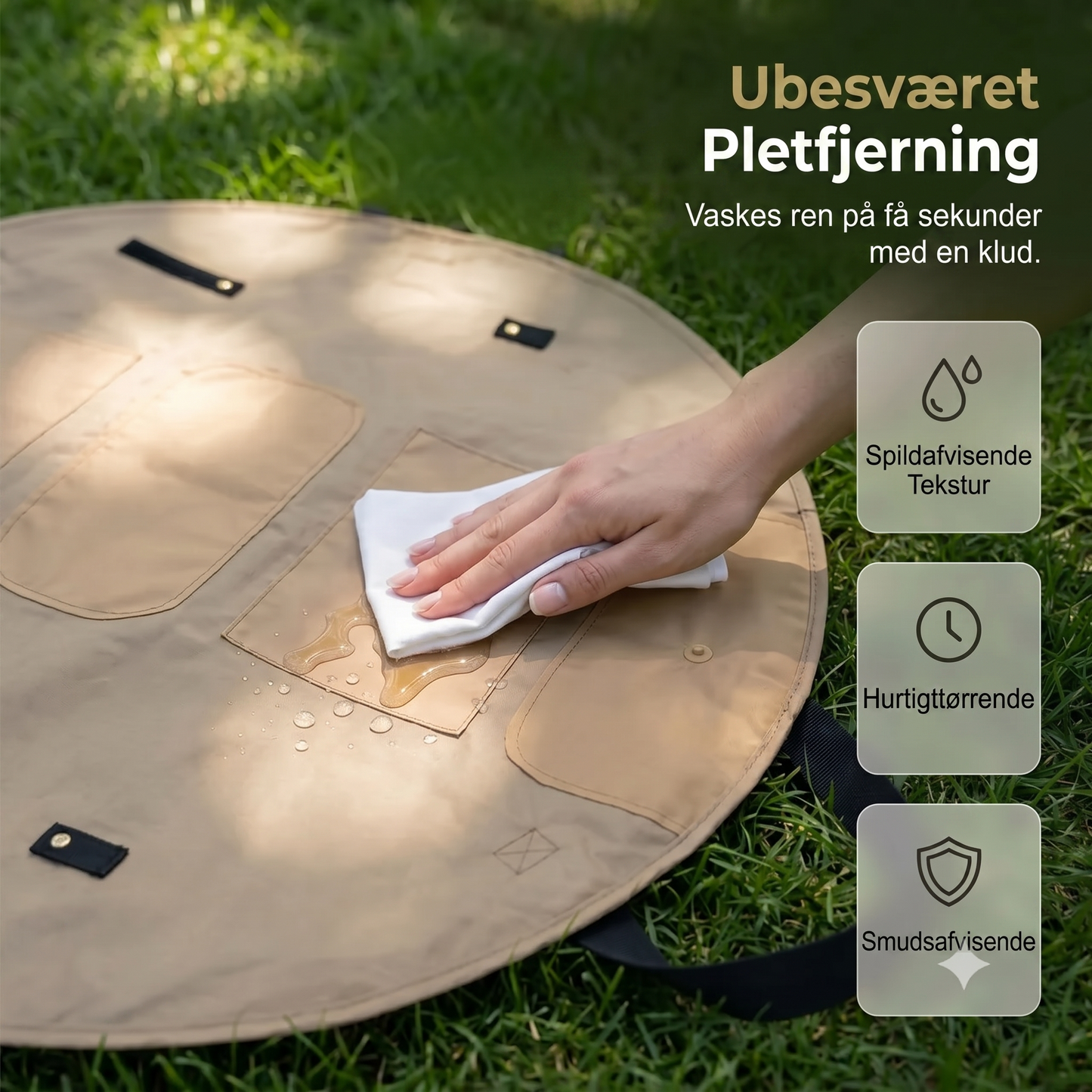 Vandtæt rejsetaske og picnicmat 2-i-1