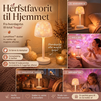 LumaWave bærbar stemningslampe med bølgeprojektion