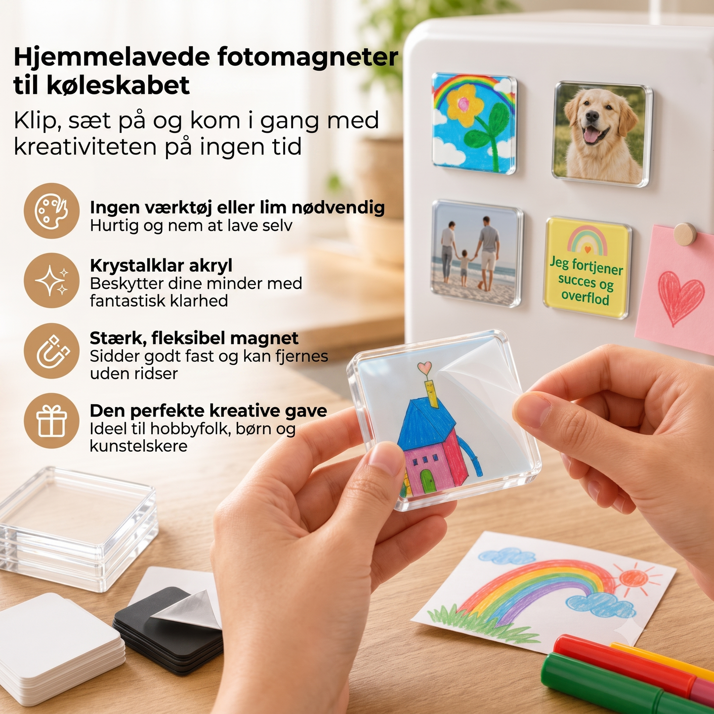 Sæt med 10 fotomagneter