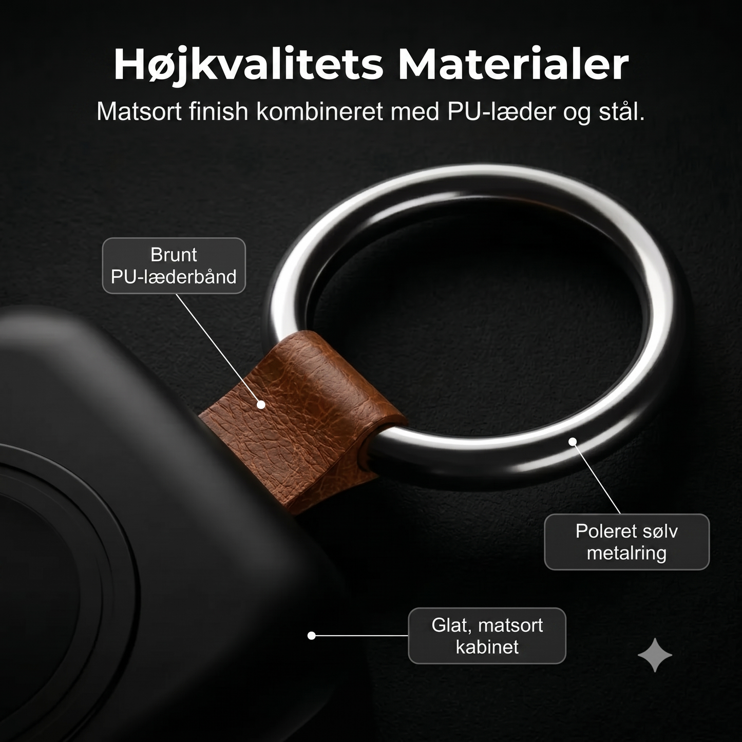 Kompakt magnetisk 1200 mAh smartwatch powerbank med nøglering