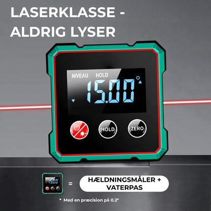 Firesidet magnetisk digital vinkelmåler med laser