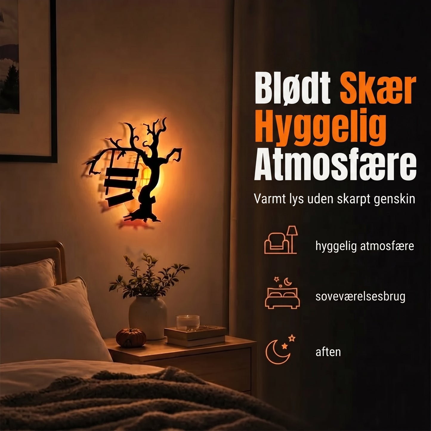 Selvlysende Halloween-vægklistermærker