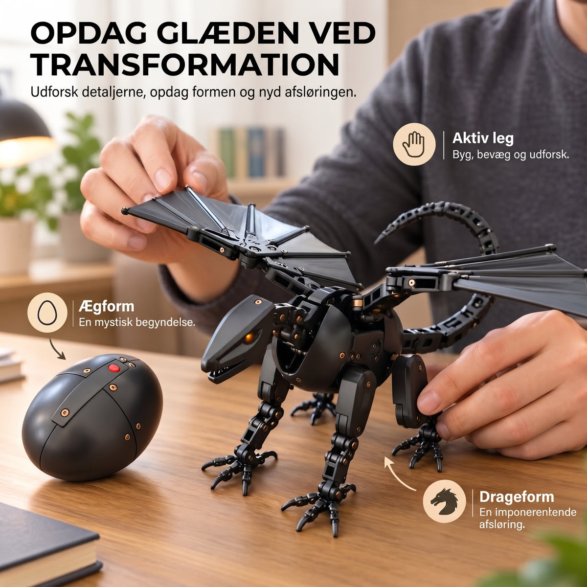 DragonMorph mekanisk æg der forvandles til en drage