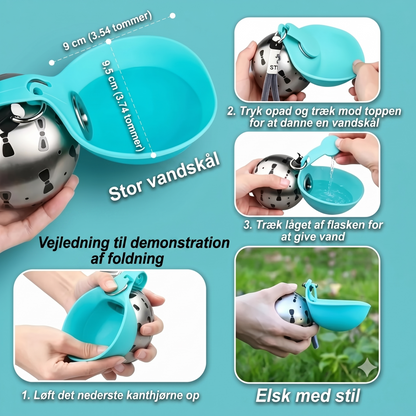 Lækagesikker drikkekop til kæledyr