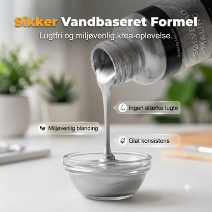 Metallisk sølvmaling til gør-det-selv-projekter