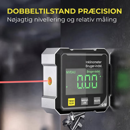 Firesidet magnetisk digital vinkelmåler med laser
