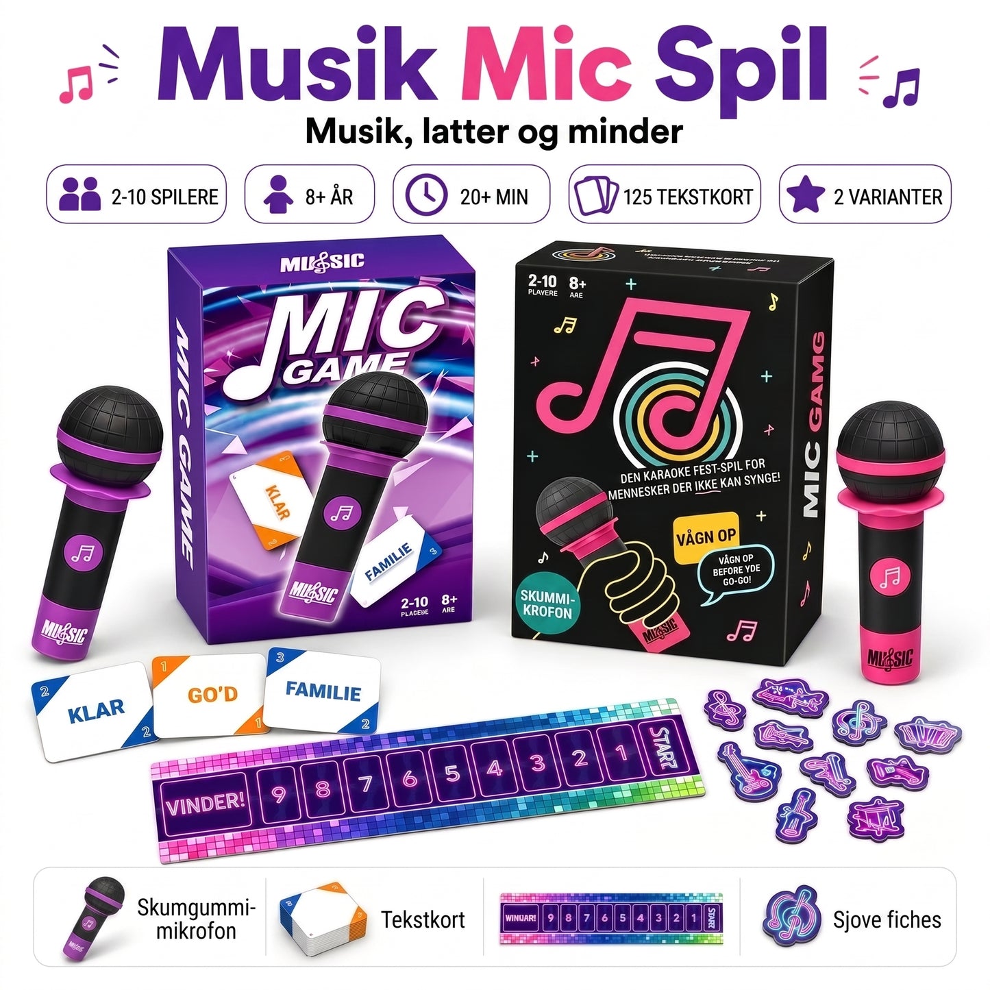 Music Mic Game-selskabsspil med mikrofon