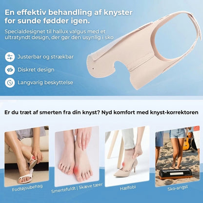Justerbar hallux valgus-korrigerer til storetåen