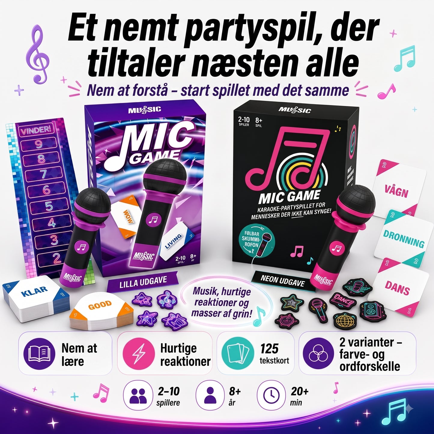 Music Mic Game-selskabsspil med mikrofon