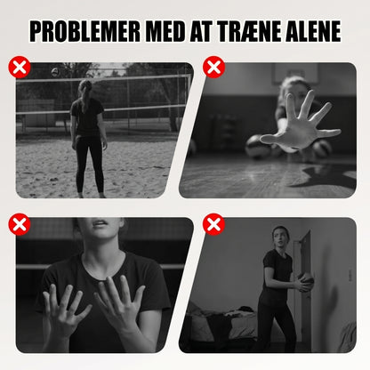Volleyballtræner med hoftebælte og 2 håndtrænere