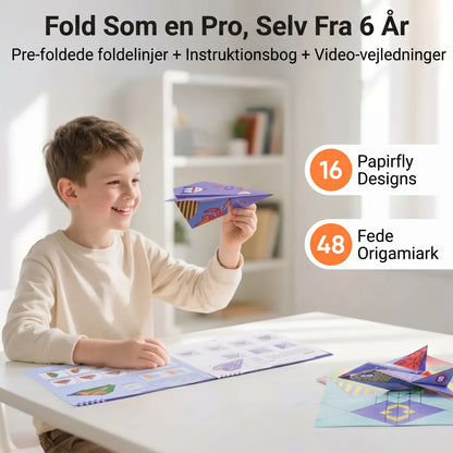 Byggesæt til papirfly med 10 modeller