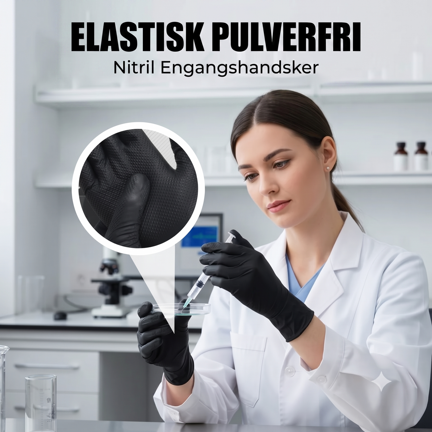 Nitrilhandsker pudderfri (100 stk.)
