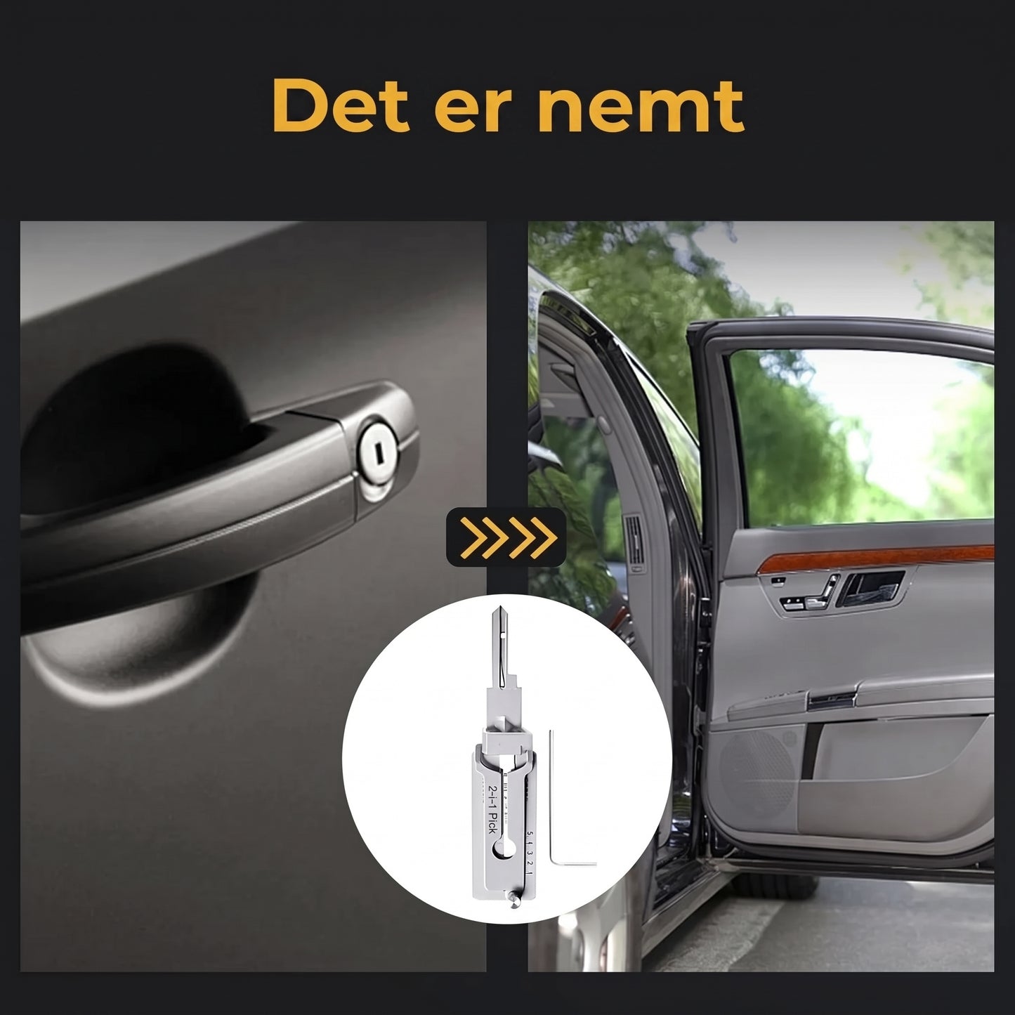 Låsedirker og nøgledekoder i rustfrit stål
