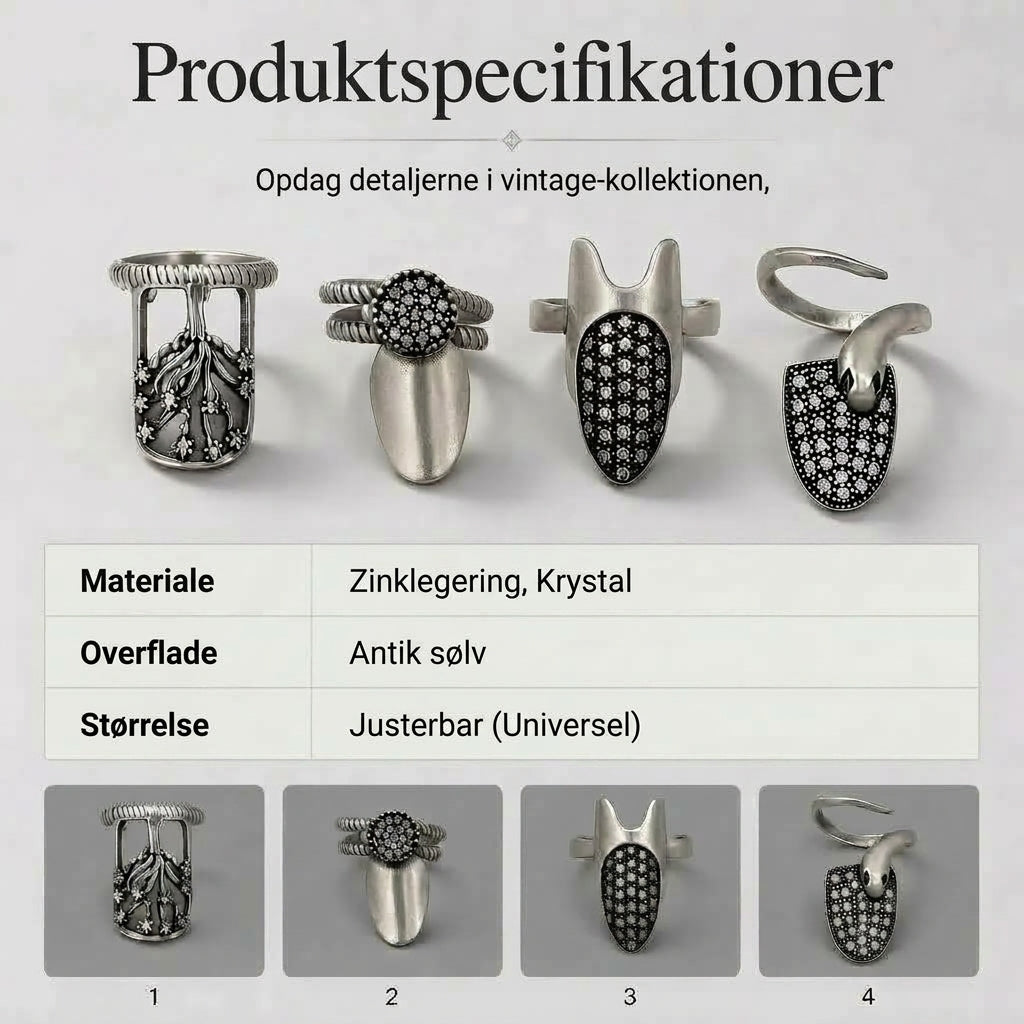 Sæt med 4 justerbare negleringe