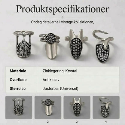 Sæt med 4 justerbare negleringe