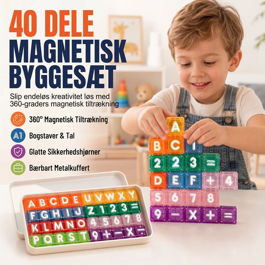 Magnetiske bogstav- og talklodser til børn