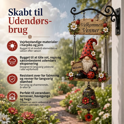 Vejrbestandigt haveornament med klokker af zinklegering
