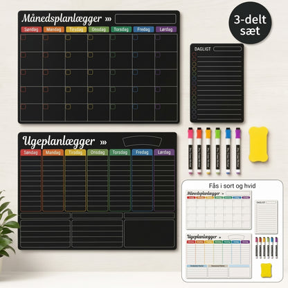 Magnetisk familieplanlægger til måned uge og dag