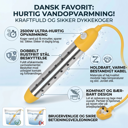 Dykpovervarmer i rustfrit stål