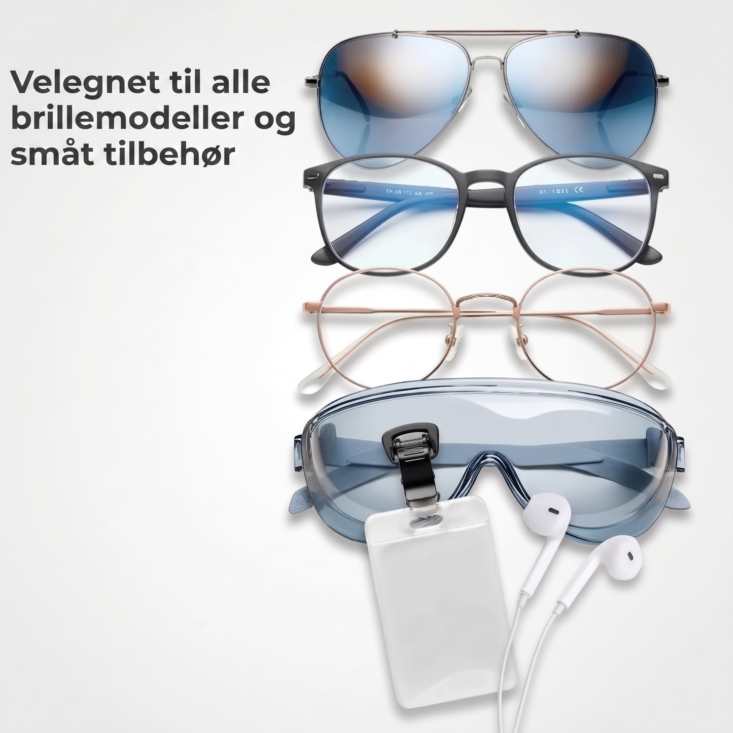 Magnetisk brilleholder til tøj