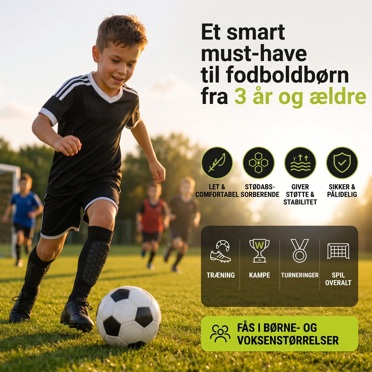 Junior-benskinner til fodbold