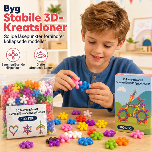 3D-snefnugbyggeklodser til børn
