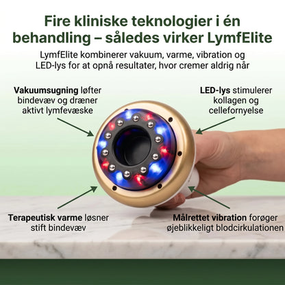 LymfElite massageapparat med vakuum varme og LED-lys