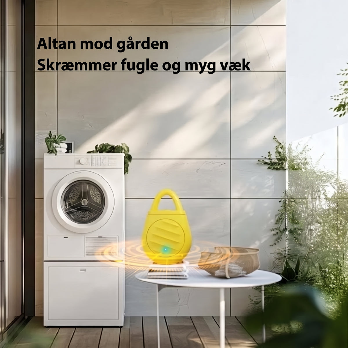 Ultralydsfugleskræmmer til have og altan