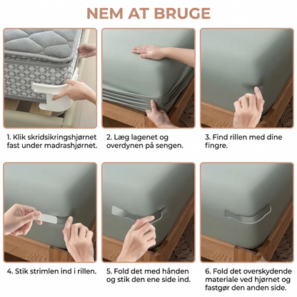 Laganklemmer til stramme lagner (sæt med 4 stk.)