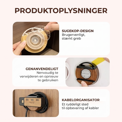 Kabelholder med sugekop