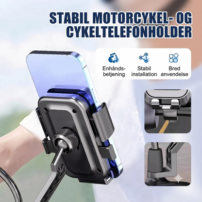 Vibrationsdæmpende telefonholder til cykel og motorcykel