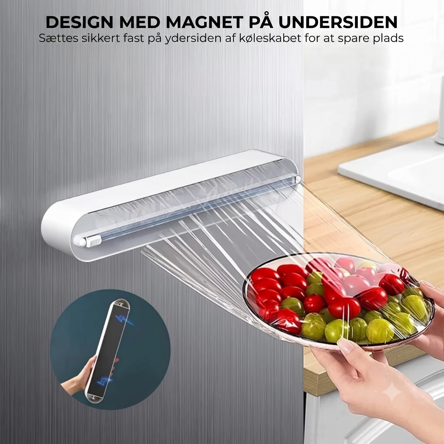 Magnetisk folieskærer til husholdningsfilm