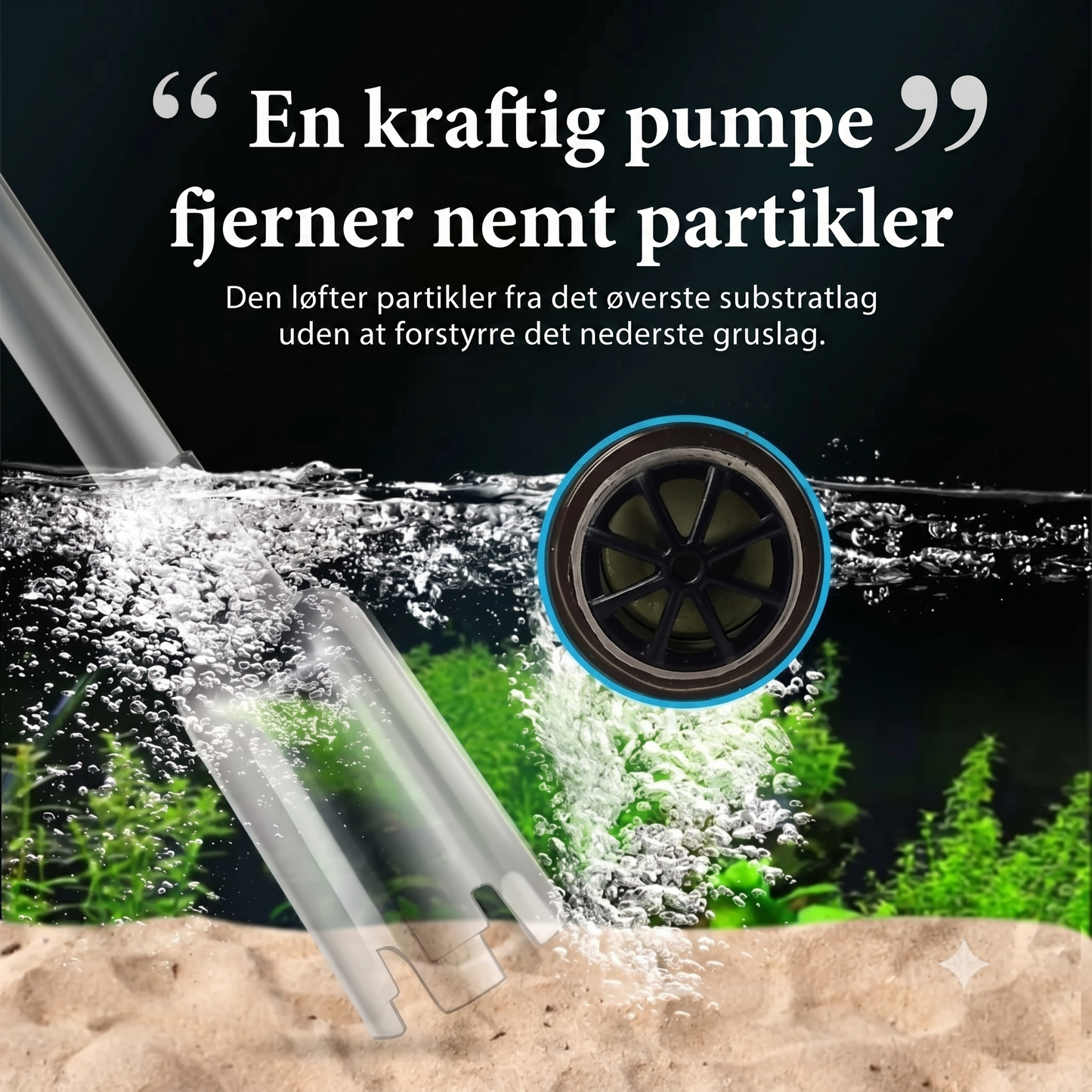 Trådløs akvariebundrenser