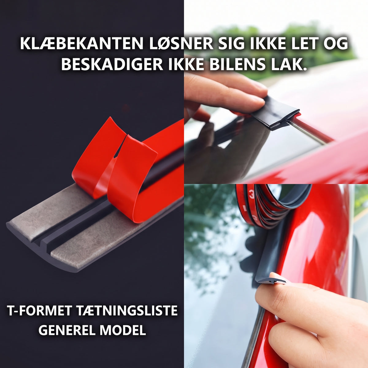 Gummitætningsliste til bil der kan skæres til i ønsket mål