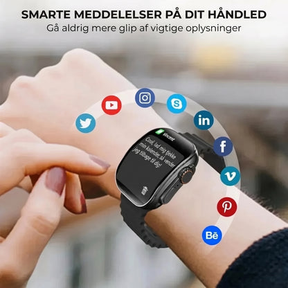 Smartwatch med HD AMOLED skærm og 7 remme