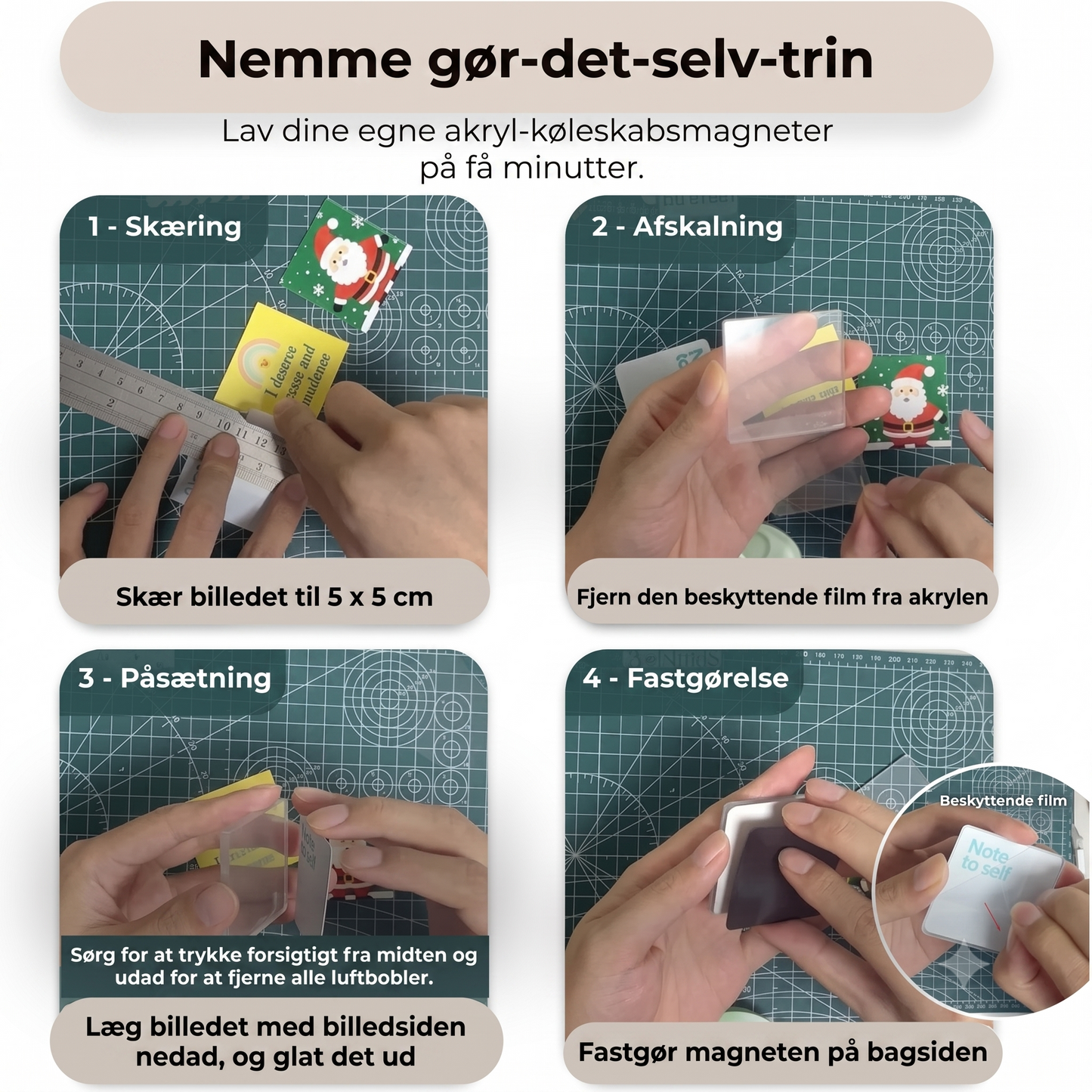 Sæt med 10 fotomagneter