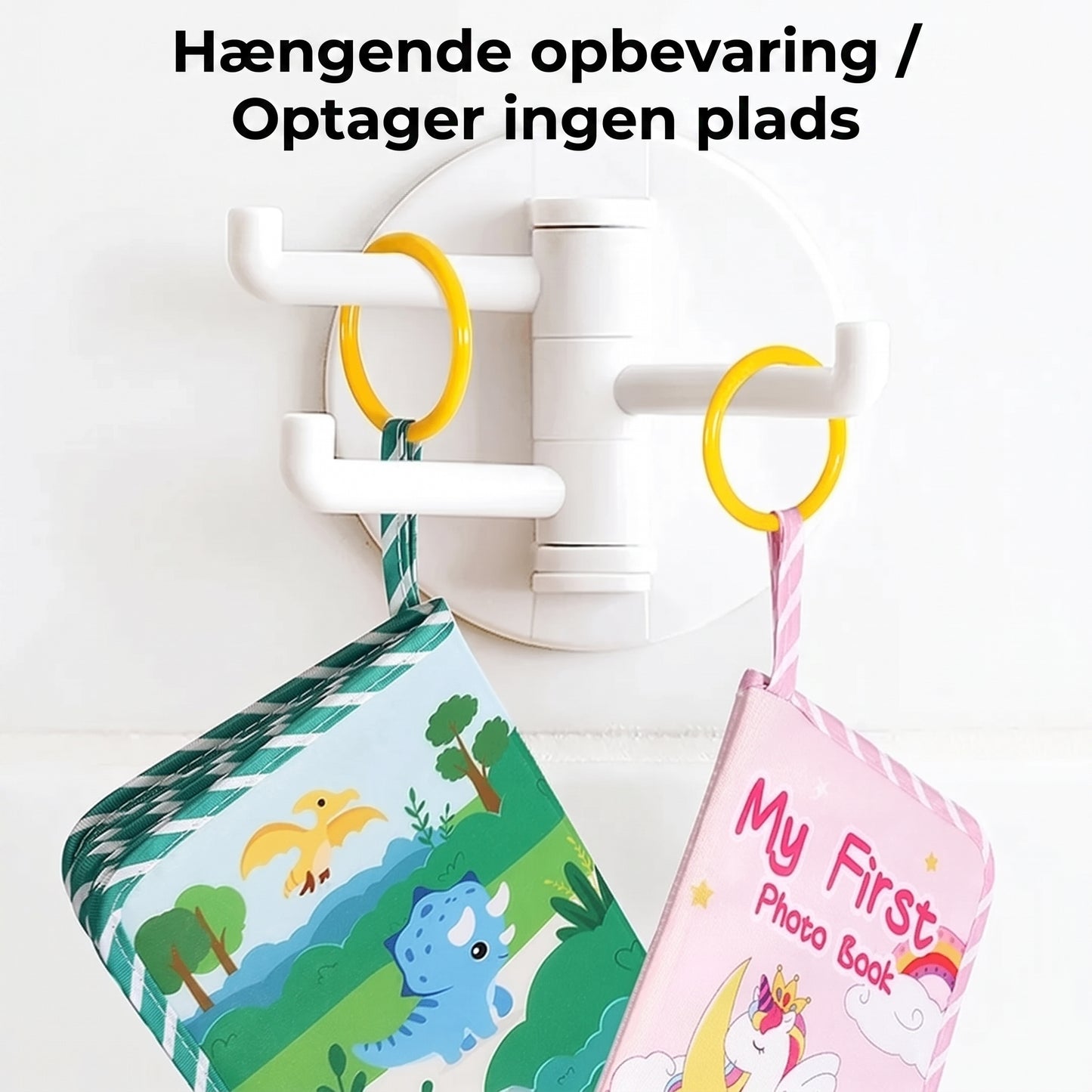 Blød babybog med spejl og bidering