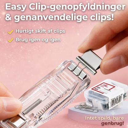 Bindeclypsmaskine med 50 clips