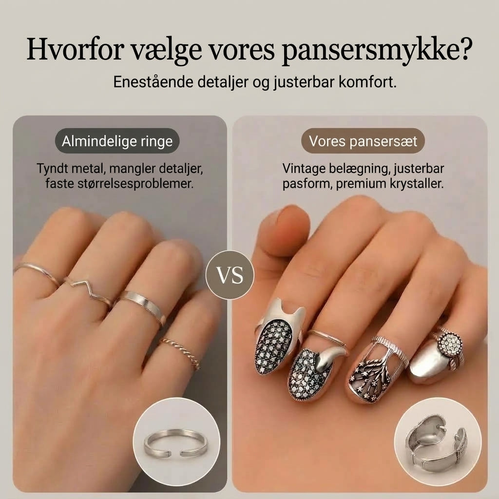 Sæt med 4 justerbare negleringe