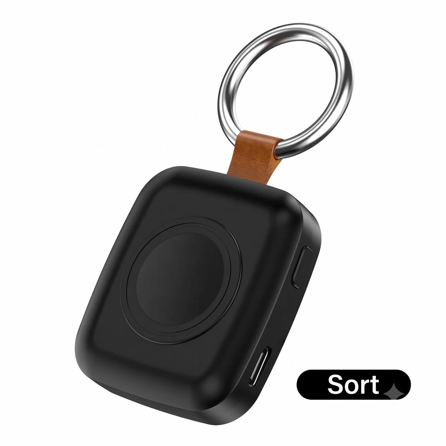 Kompakt magnetisk 1200 mAh smartwatch powerbank med nøglering