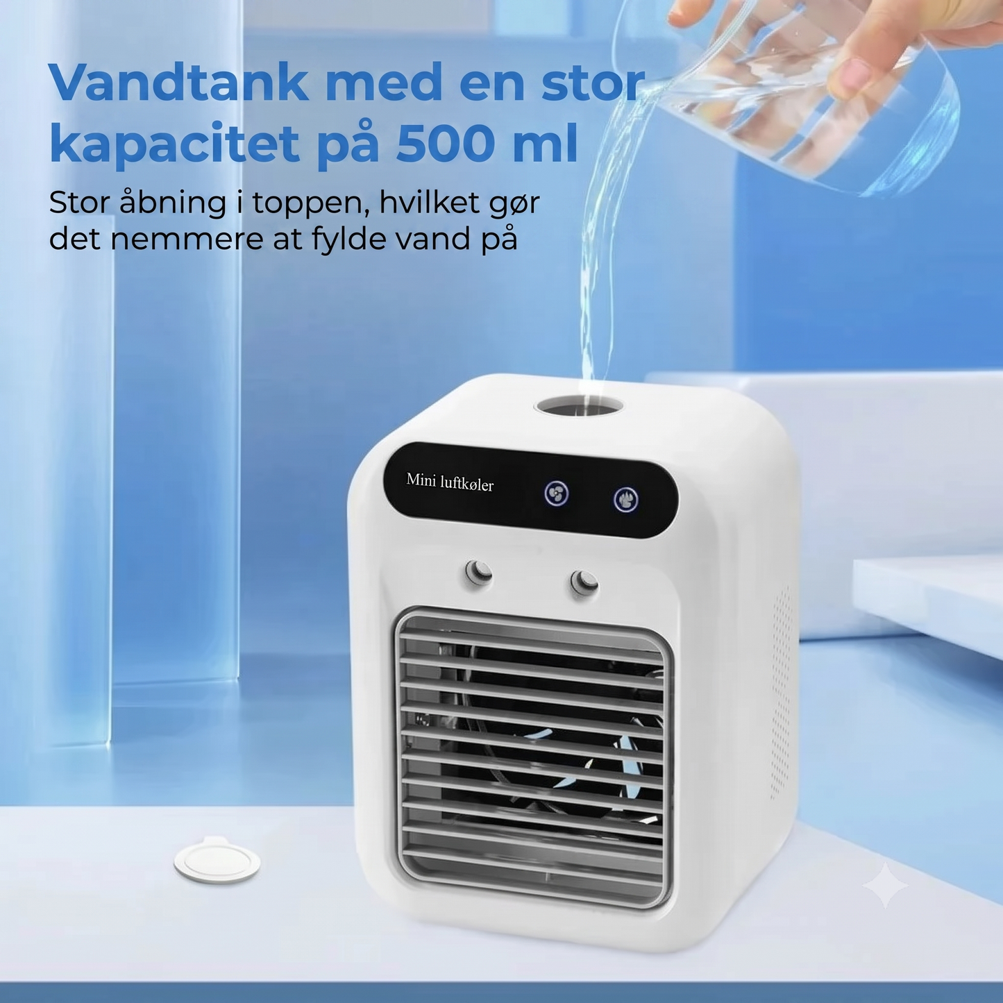 Bærbar 3-i-1 airconditioner med trådløs køling og frisk luft