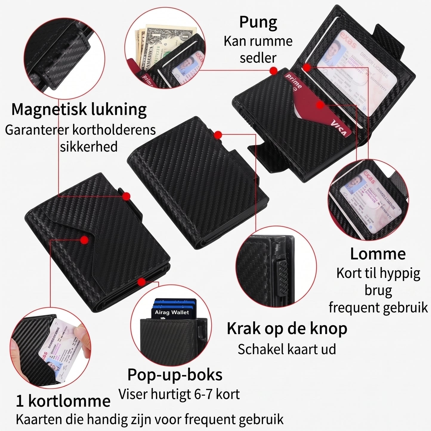 Slank herrepung med RFID-beskyttelse