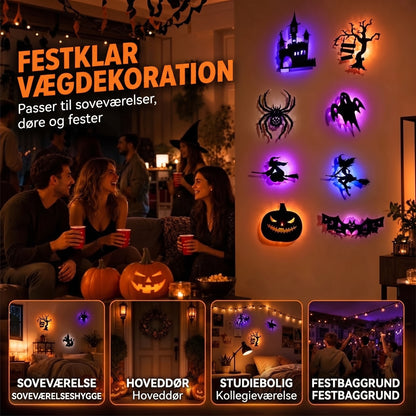 Selvlysende Halloween-vægklistermærker