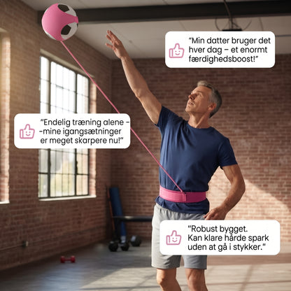 Volleyballtræner med hoftebælte og 2 håndtrænere